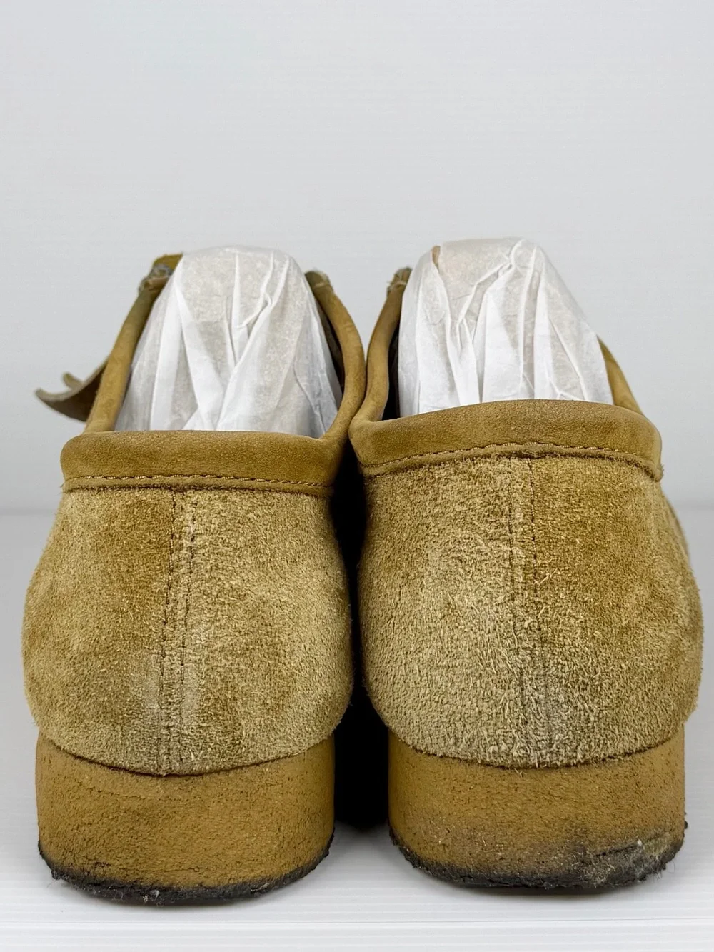 Clarks Originals Wallabee Men’s 11.5 Tan Suede Moc Toe Crepe Sole Shoes